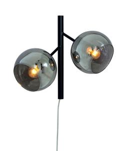 ATOM Vägglampa 2:a 33cm Svart/Rökgrå
