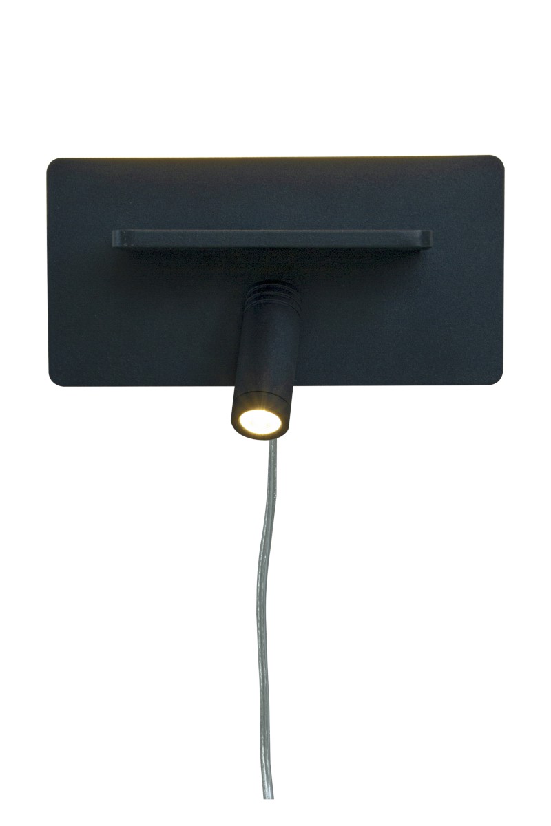 CARGADOR Väggspot USB 24cm Svart