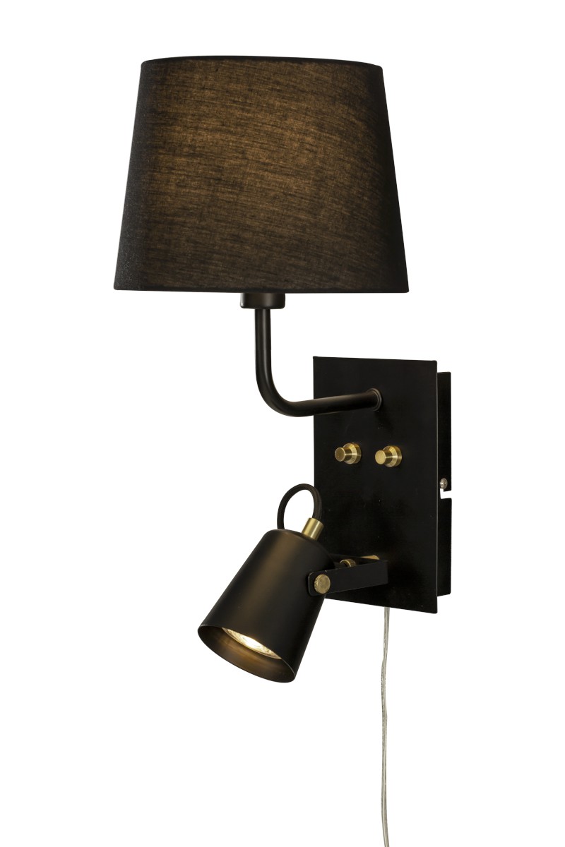 METZ Vägglampa 42cm Svart/Matt Mässing