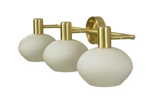 ELBA Badrumslampa Vägg 3:a 63cm Matt mässing/Opalvit