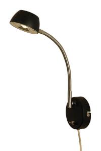 JUNO Vägglampa 28cm Svart/Krom