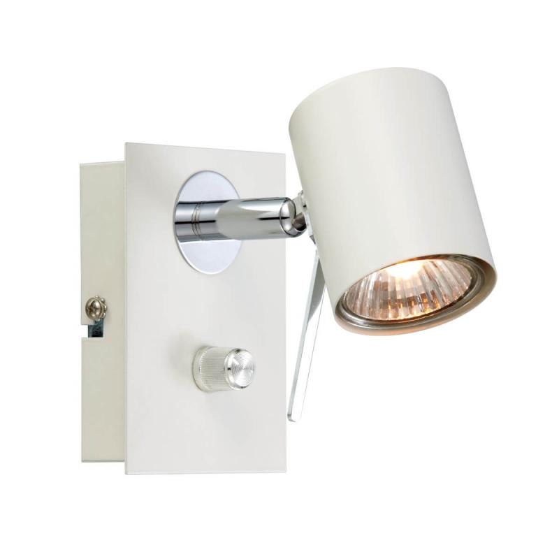 HYSSNA Vägglampa 1L Dimmer 8cm Vit