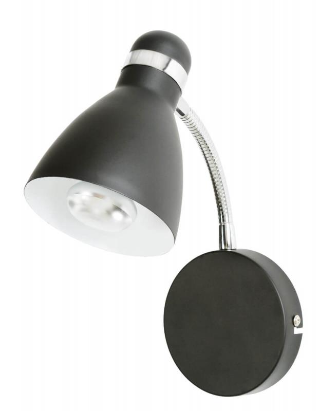 VIKTOR Vägglampa 1L 11cm Svart