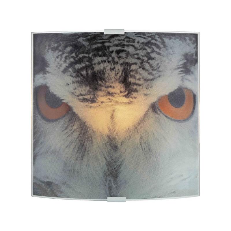 OWL Vägglampa 1L 26cm Grå/Mönster