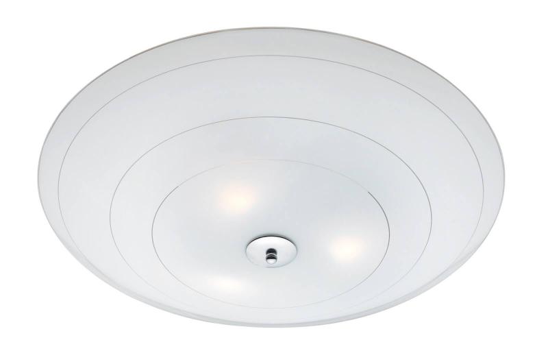 PRESTON Plafond 43cm Vit/Krom