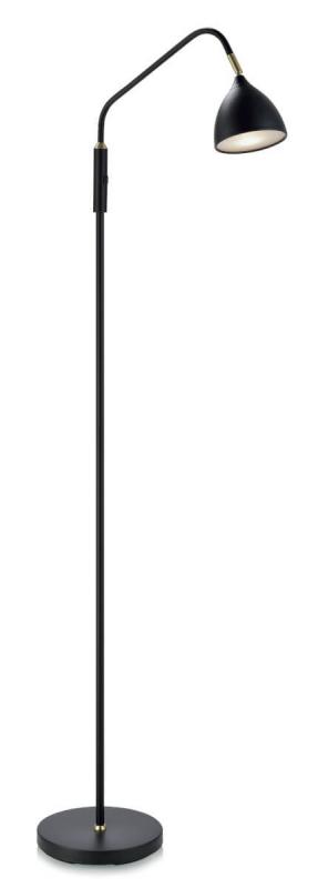 VALENCIA Golvlampa 1L 147cm Svart/Mässing