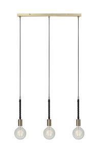 SADDLE Taklampa 3L 68cm Mässing/Svart