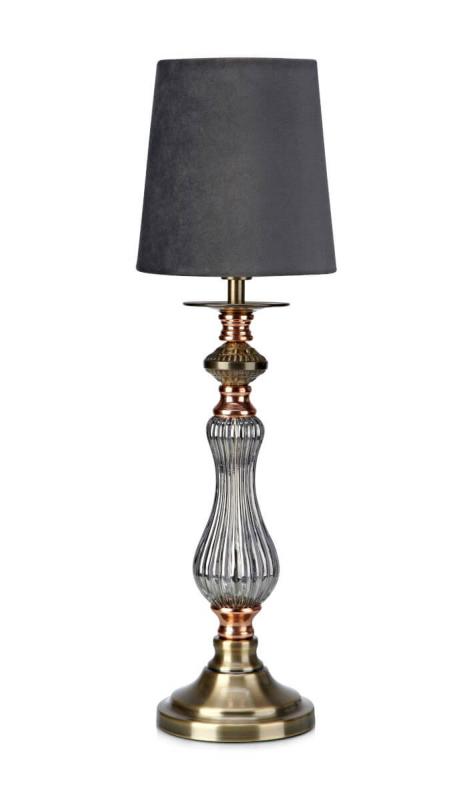 HERITAGE Bordslampa 1L 60cm Koppar/Antik/Grå