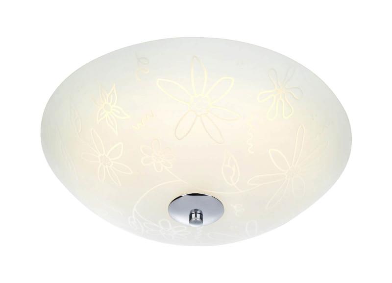 FLEUR Plafond 35cm Vit/Krom