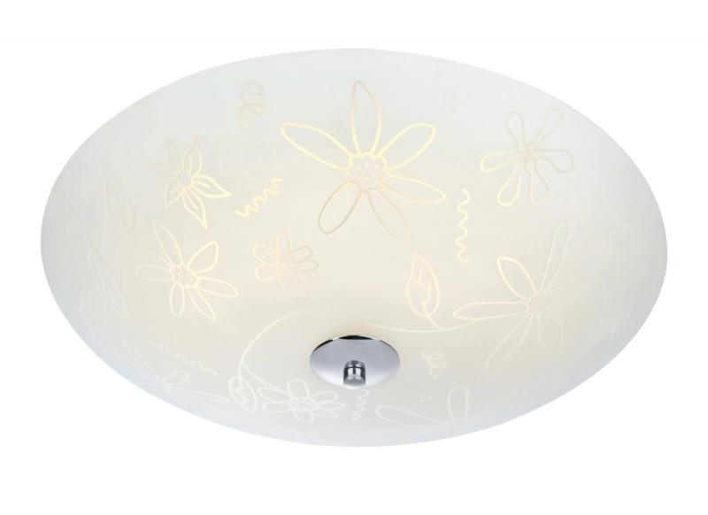 FLEUR Plafond 43cm Vit/Krom