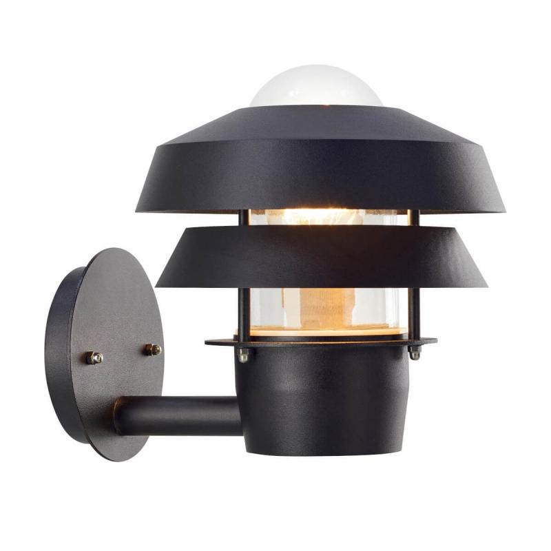 TROY Vägglampa 20cm Svart