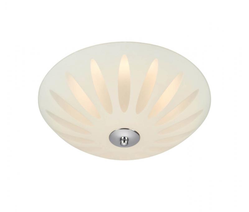 PETAL Plafond 43cm Vit/Krom