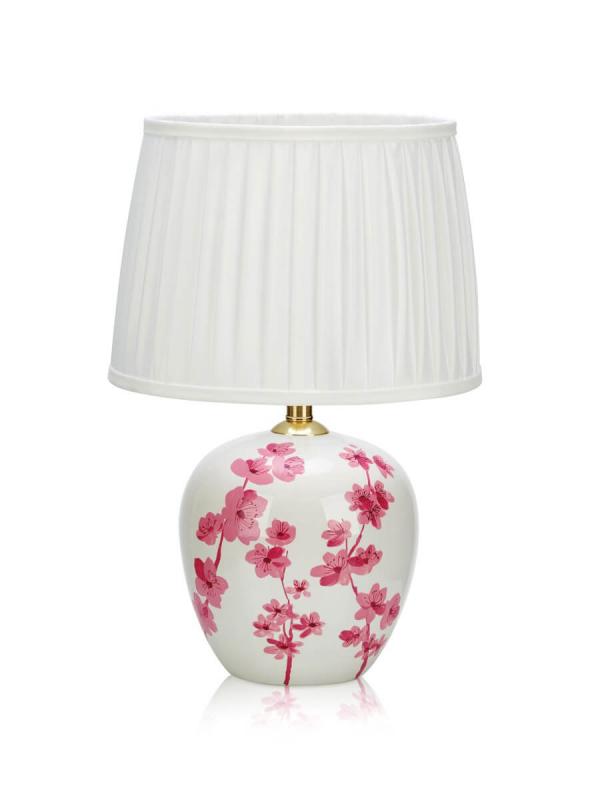 CHERRY Bordslampa 48cm Vit/Rosa