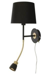 EKETORP Vägglampa 43cm Svart/Matt Mässing