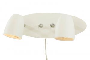 SANDNES Vägglampa Dubbel 32cm Vit
