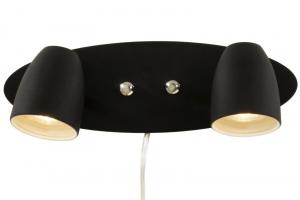 SANDNES Vägglampa 2L 32cm Svart