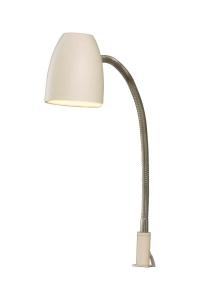 SANDNES Sänglampa 48cm Vit/Krom