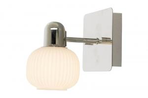 MESSINA Vägglampa Bad 17,5cm Krom/Opalvit IP44