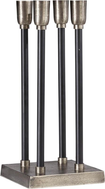 RAW Metalljusstake Square XL 21cm Råsilver/Svart