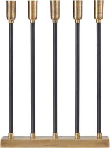 RAW Metalljusstake Candle 5L Platt 32cm Råmässing/Svart