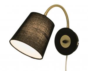 LJUSDAL Vägglampa 31cm Svart/Matt Mässing