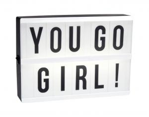 LJUSLÅDA LED 90 bokstäver A5 Vit