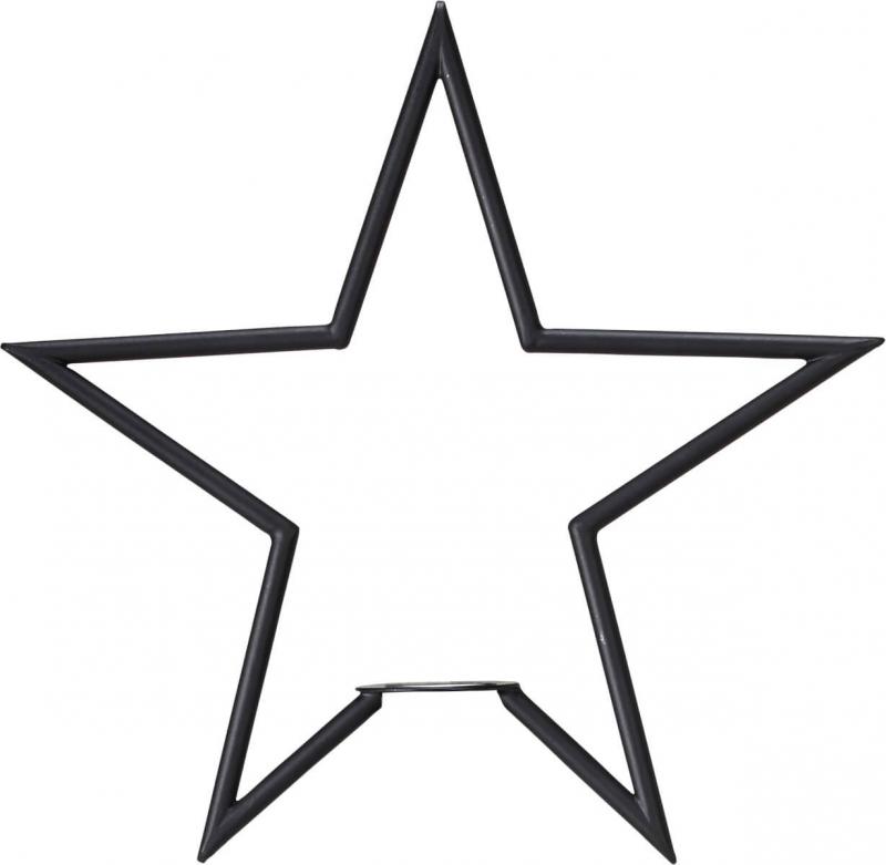 TINDRA Lös Stjärna 35cm Mattsvart
