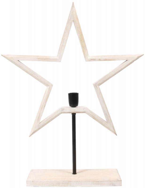 FARM STAR Stjärna på fot 65cm Vit