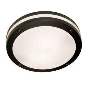 RESMO Tak/Väggplafond Ute 30cm Svart IP44