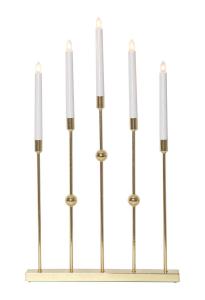 GUSTAVO Ljusstake 5L 64cm Mässing