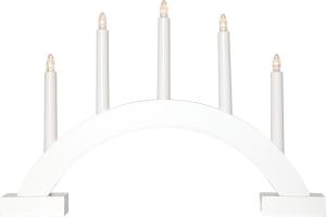 ABBE Batteridriven Träljusstake Båge 5L 32cm Vit