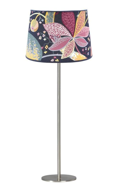 BASE Bordslampa 58cm Råsilver/Mönstrad skärm