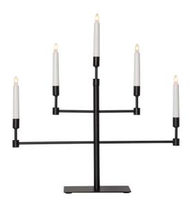 VIDE Ljusstake 5L 53cm Svart