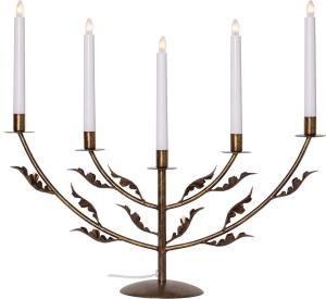 GRACE Metalljusstake 48cm Antikmässing