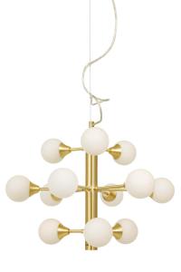 COSMOS Takpendel 12L 52cm Matt Mässing/Opalvit