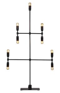 TWICE Ljusstake 9L 91cm Svart