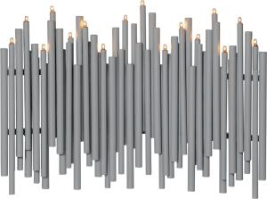 NOTE Ljusstake 16L 35cm Grå