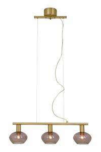 BELL Taklampa 3:a Rak 70cm Matt Mässing/Rök