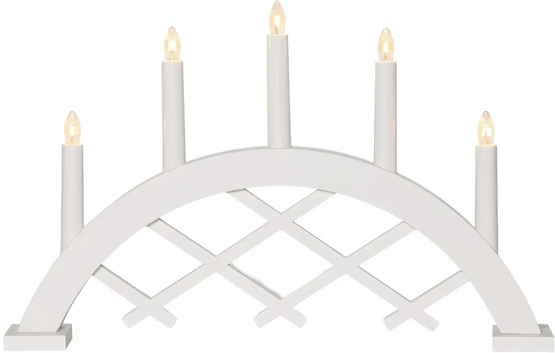 Rute Ljusstake 29cm Vit