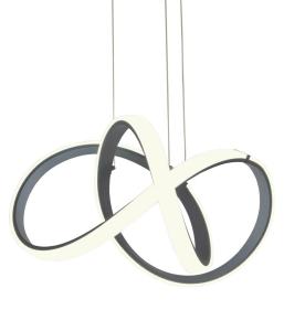 KRUMELUR Takpendel LED Dimbar 60cm Silvergrå