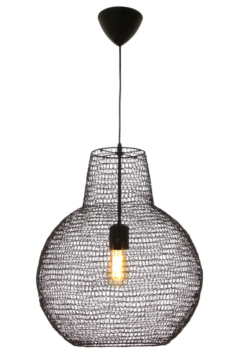 TRASSEL Taklampa Rund 45cm Svart