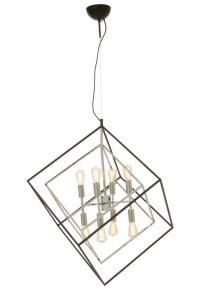 CUBES Taklampa Stor 8L 73cm Svart/Krom