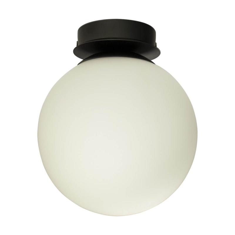 LIDO Plafond Badrum 22,5cm Svart/Opalvit