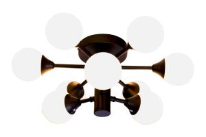 COSMOS Plafond bad 45,5cm  Svart/Opalvit IP44