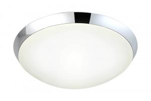 SIRACUSA LED-Plafond Bad 28,4cm Krom/Vit IP44