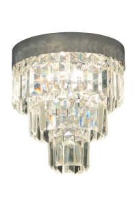 BELISSA Plafond Badrum Rund 25cm Krom/Klar