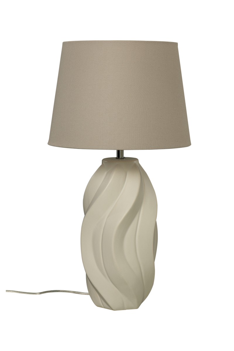 FIORELLA Bordslampa 65cm Beige/Naturvit