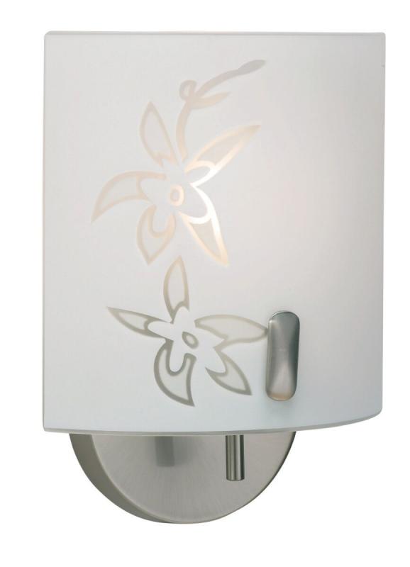 ORCHID Vägglampa 1L 18cm Frostad/Stål