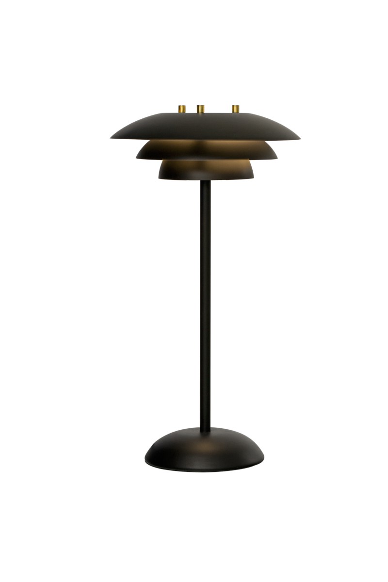 EPSILON Bordslampa USB-Laddbar 37cm Svart