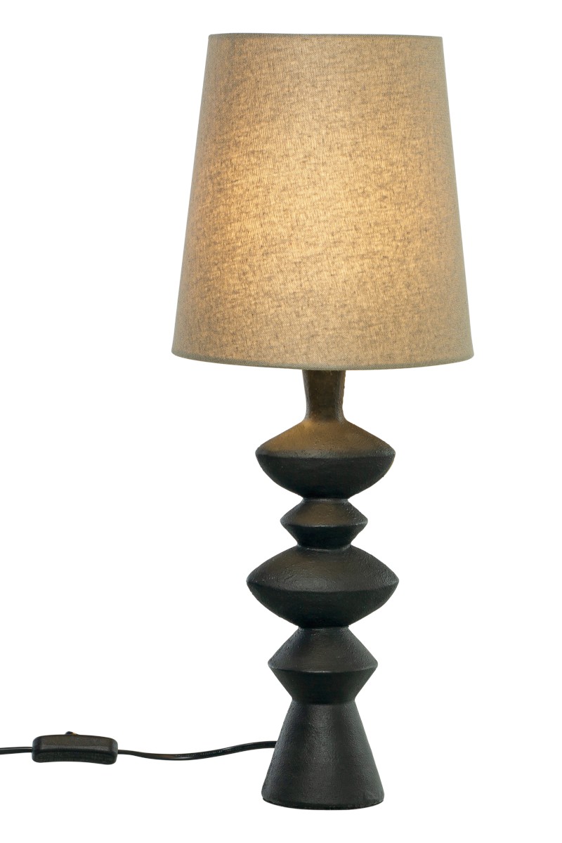 NINA Bordslampa 54cm SvartBeige